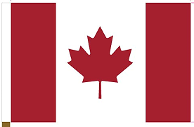 Canada 12"x18" Stick Flag ROUGH TEX® 100D 30" Wooden Stick