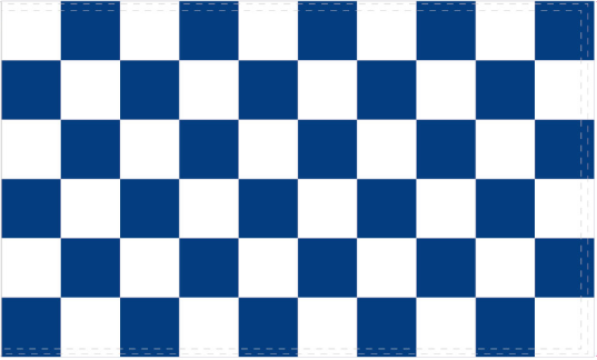 Checkers White & Blue 3'X5' Flag ROUGH TEX® 100D