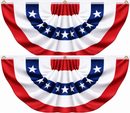 American Bunting Fans Sale 2 Packs Sizes 1.5x3 2x4 & 3x6 Feet Choices