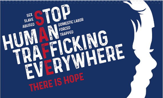 Stop Human Trafficking Everywhere 3'X5' Flag ROUGH TEX® 100D