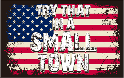 Try That In A Small Town USA 3'X5' Flag ROUGH TEX® 100D Team Aldean