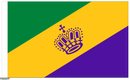Mardi Gras Crown 12"x18" Car Flag ROUGH TEX® Knit Double Sided