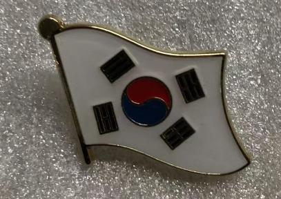 South Korea Wavy Lapel Pin