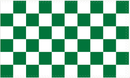 Checkers White & Green 3'X5' Flag ROUGH TEX® 100D