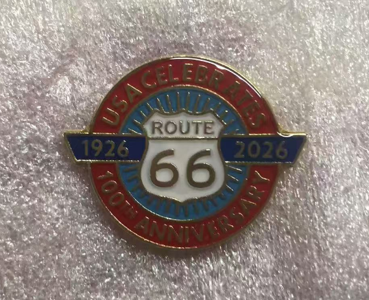 USA Celebrates Route 66 Lapel Pin 1926 2026 America's Mother Road Centennial