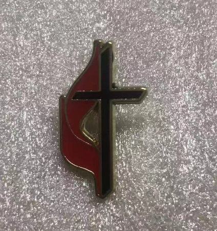 United Methodist Church Cross Lapel Pin