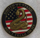 American United We Stand Don't Tread on Me USA Flag Rattlesnake Limited Edition Lapel Pins
