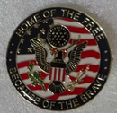 American Eagle Home of the Free Because of the Brave United States Flag Limited Edition Lapel Pins