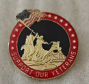 American Iwo Jima Support Our Veterans United States Flag Official USA Military Limited Edition Lapel Pins Collectors Item