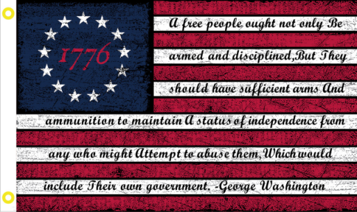 Betsy Ross 1776 Free People 2'x3' Flag ROUGH TEX® 68D Nylon George Washington