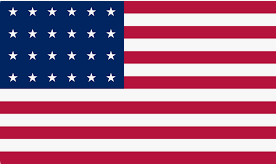 USA 1822 24 Stars 3'x5' Embroidered Flag ROUGH TEX® Cotton