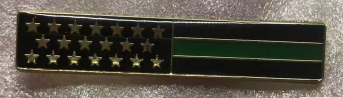 USA Green Line Bar Lapel Pin