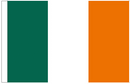 Ireland 12"x18" Stick Flag ROUGH TEX® 100D 30" Wooden Stick