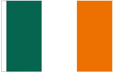 Ireland 12"x18" Stick Flag ROUGH TEX® 100D 30" Wooden Stick