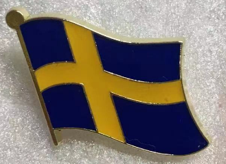 Sweden Wavy Lapel Pin