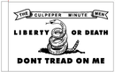 Culpepper Liberty or Death 12"x18" Stick Flag ROUGH TEX® 100D 30" Wooden Stick