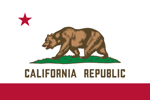 California 2'x3' Embroidered Flag ROUGH TEX® 600D