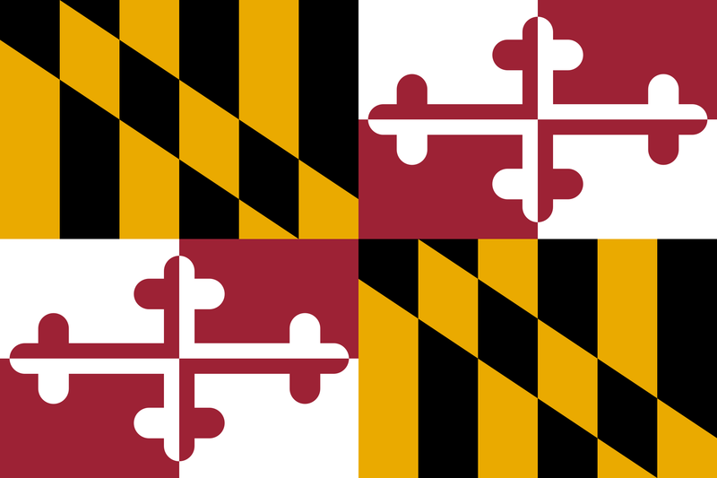 Maryland 3'X5' Embroidered Flag ROUGH TEX® 300D with Colored Gift Box