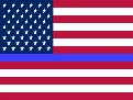 USA American Blue Line 3'X5' Flag ROUGH TEX® 100D