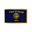 United States 56 Flags Set 3x5 Feet Cotton Gold Fringe Sleeve Premium Indoor Use One of Each American State & all Six U.S.A. Territories