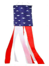 USA American Windsock 60" Embroidered ROUGH TEX® 420D