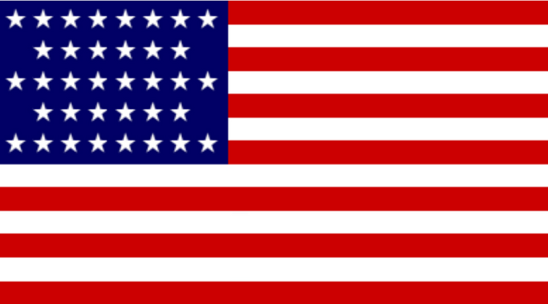 USA 36 Stars 3'x5' Embroidered Flag ROUGH TEX® Cotton