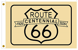 Route 66 Centennial 12"x18" Flag ROUGH TEX® 100D With Grommets