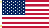 USA American 2.5'x4' Flag ROUGH TEX® 100D with Sleeve & Grommets