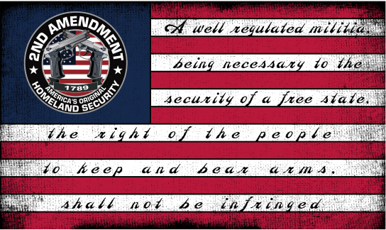 2nd Amendment Homeland Security USA 3'X5' Flag ROUGH TEX® 100D