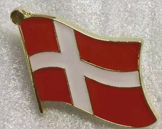 Denmark Wavy Lapel Pin