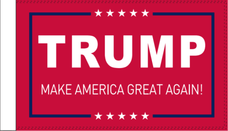 Trump Make America Great Again Red 12"x18" Double Sided Flag ROUGH TEX® 68D