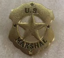 US Marshal Star Gold Badge Lapel Pin Western
