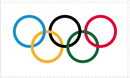 Olympic Rings 3'x5' Flag ROUGH TEX® 100D