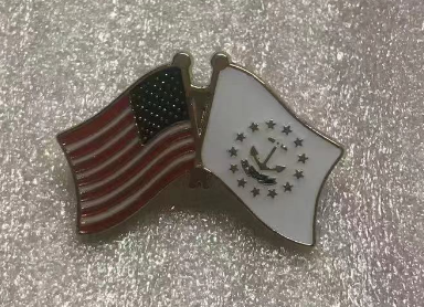 USA & Rhode Island Friendship Lapel Pin