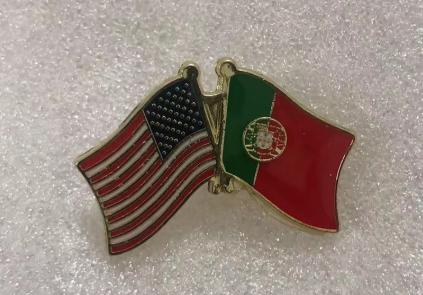 USA & Portugal Friendship Lapel Pin American Portuguese