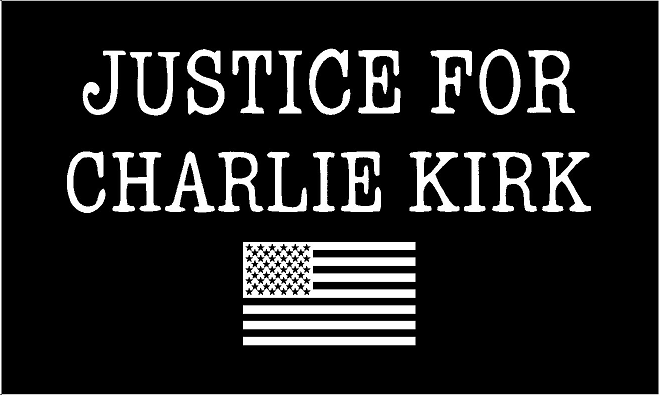 Justice For Charlie Kirk 3'X5' Flag ROUGH TEX® 100D