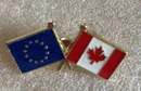 European Union & Canada Friendship Lapel Pin EU Canadian