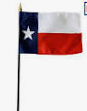 Texas 4"x6" Desk Stick Flag Sewn Rough Tex®