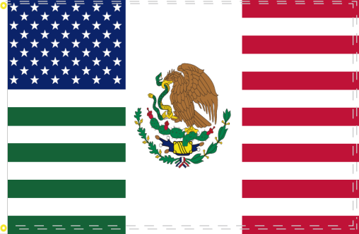 USA Mexican 3'X5' Flag ROUGH TEX® 68D Nylon American Mexicana