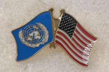 United Nations & USA Lapel Pin