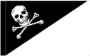 Pirate Jolly Roger 12"x18" 100D ROUGH TEX® Double Sided Boat Pennant Flag
