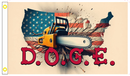 USA DOGE Chainsaw 3'X5' Flag ROUGH TEX® 100D