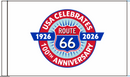 USA Celebrates 100th Centennial 1926 2026 Route 66 3'X5' ROUGH TEX® 100d American US Rt. 66