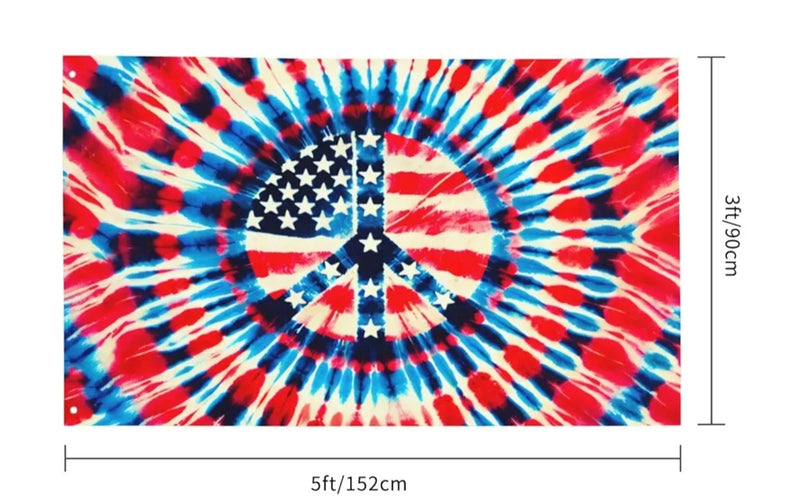 USA American Tie Dye 3'x5' Flag ROUGH TEX® 100D