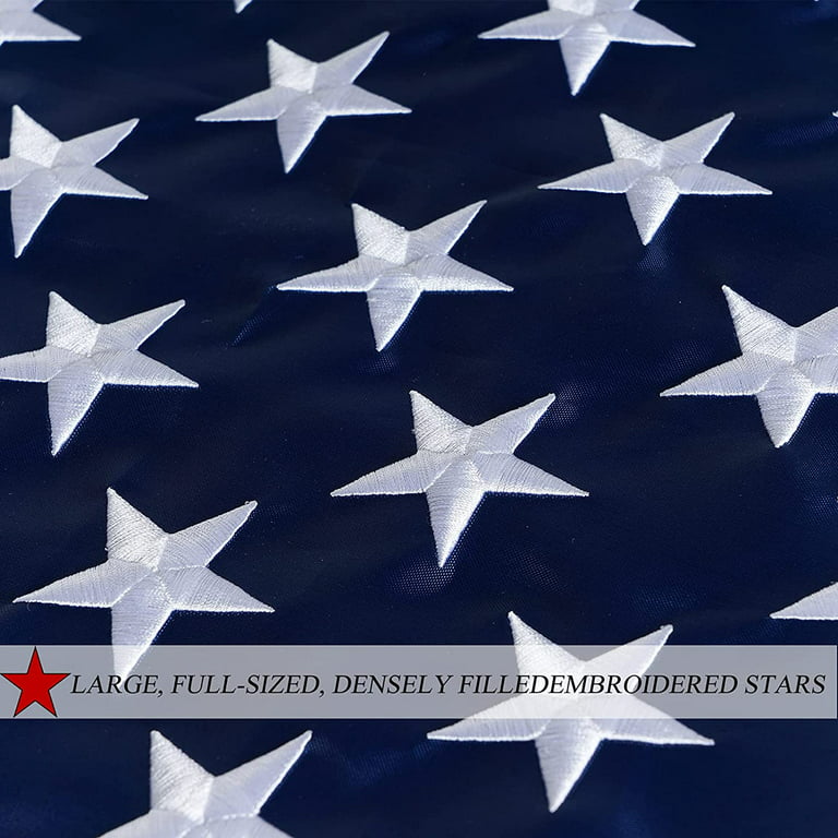 American Flags USA Nylon Embroidered Stars Sewn Stripes Brass Grommets