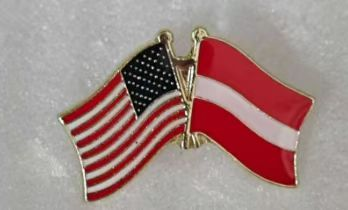 USA & Latvia Friendship Lapel Pin