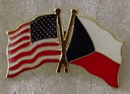 USA & Czechoslovakia Friendship Lapel Pin