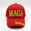 Trump Signature MAGA Red USA American Flag 45 47 Caps