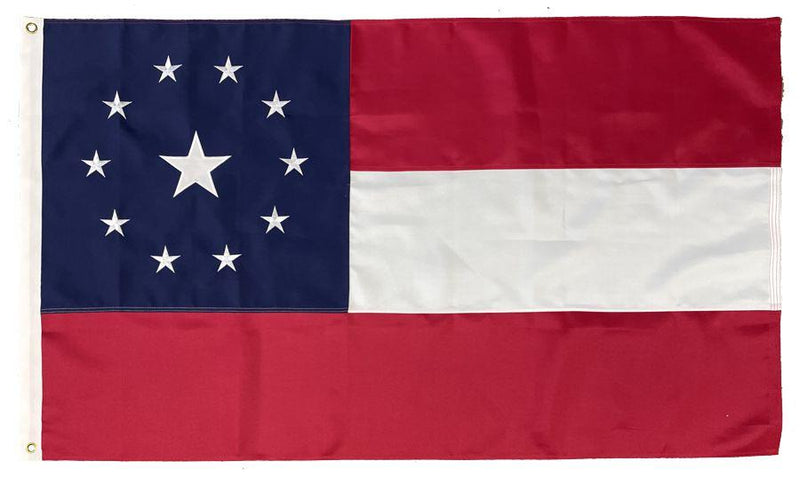 1st National 11 Stars 4'x6' Embroidered Flag ROUGH TEX® Cotton