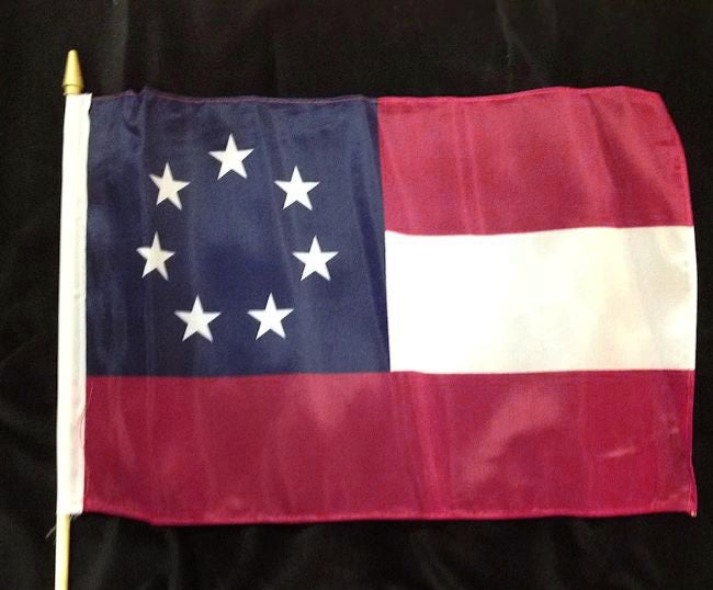 Stars & Bars 1st National Grave Marker Flags 12x18 Inches Case of 144